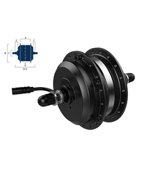 Motinova Motor 36V 250W 37NM Rear Hub Zwart  