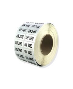 BMZ Etiketten Zilver (UN3480 per 250 stuks)  