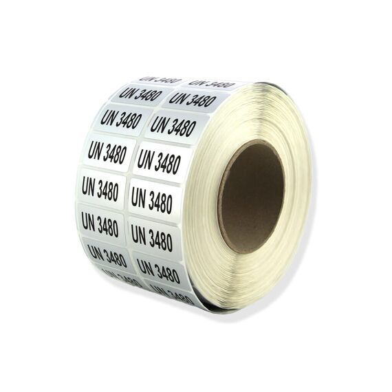 BMZ Etiketten Zilver (UN3480 per 250 stuks)  