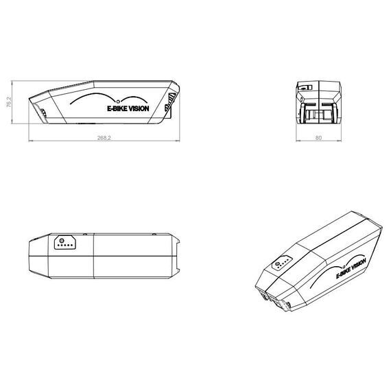 Bosch Powerpack Lite 360Wh Frame E-Bike Vision, Capaciteit: 10 Ah, Geschikt voor merk: Kalkhoff | Pegasus | Bosch | Riese & Muller | Stella, Geschikt voor model: Bosch Performance/Active, Partnummer (onderkant op sticker van de accu): 0.275.007.509 0.275.007.510 0.275.007.512 0.275.007.529 0.275.007.530 0.275.007.548 0275007509 0275007510 0275007512 0275007529 0275007530 0275007548, Kleur: Antraciet  , 7 image