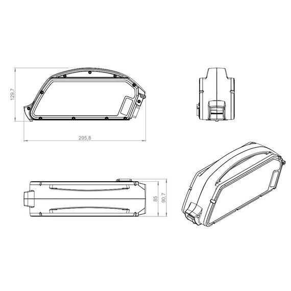 Bosch Fietsaccu Classic 612Wh Frame E-Bike Vision, Geschikt voor model: Ave SH9Ave SH11Riese & Müller BlueLABEL Cruise Hybrid (2014 - 2015) | Centurion Electric Fire 8 (2012) | Centurion Electric Fire 8 EQ (2012) | Gepida Asgard 1000 MTB (2012) | Gepida Alboin 1000 CRS Harmony (2013) | Gepida Berig 1000 (2012) | Bosch Classic, Capaciteit: 17 Ah, Geschikt voor merk: Riese & Muller, Bosch, KTM, Kleur: Zwart, Partnummer : P0946806, Partnummer (onderkant op sticker van de accu): 0.275.007.500 0.275.007.501 0.275.007.503 0.275.007.504 0275007500 0275007501 0275007503 0275007504  , 7 image